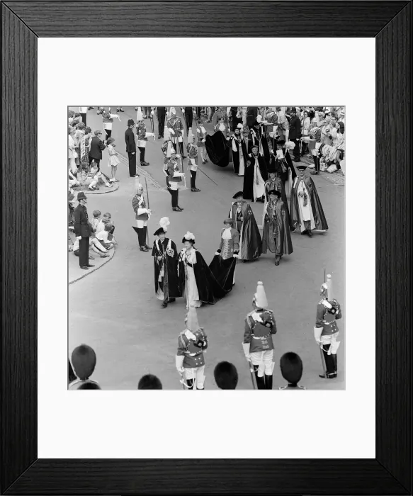 Framed Print : Queen Mother Prince Charles at Garter Procession Windsor June 1970 Framed Print : Queen Mother Prince Charles at Garter Procession Windsor June 1970