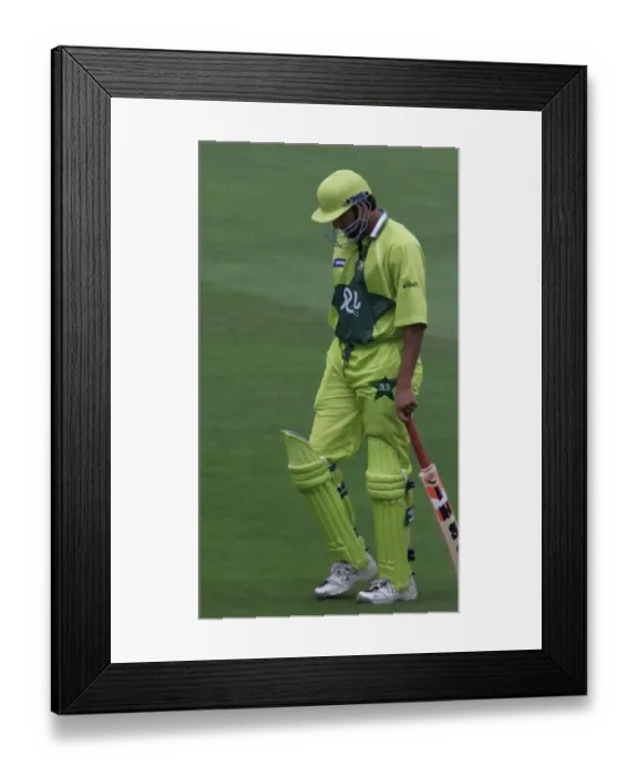 Framed Print : Wasim Akram Cricket World Cup Final 1999 June 1999 Pakistans Wasim Akram walks