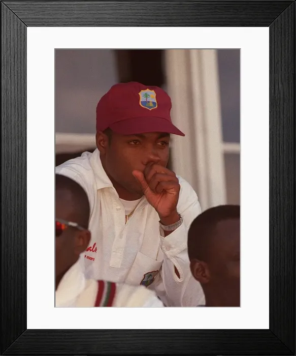 Framed Print : Brian Lara on the bench Edinburgh Cricket June 1995 Framed Print : Brian Lara on the bench Edinburgh Cricket June 1995