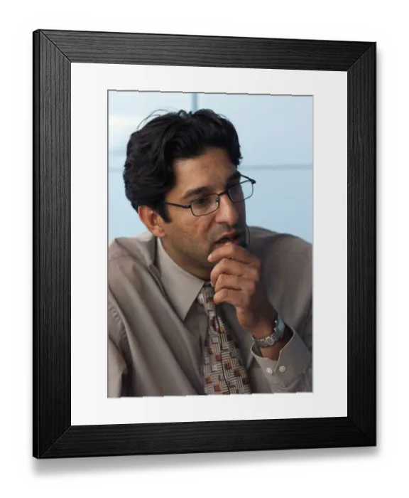 Framed Print : Wasim Akram July 1999 Lords Test Match England v New Zealand Cricket Day four Framed Print : Wasim Akram July 1999 Lords Test Match England v New Zealand Cricket Day four