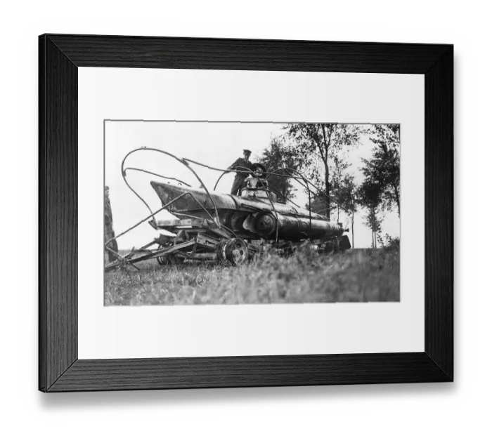 Framed Print : World War 2 September 1944 A British officer examines a captured German one-man Framed Print : World War 2 September 1944 A British officer examines a captured German one-man