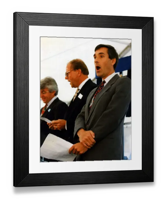 Framed Print : John Redwood, the Secretary of State for Wales pictured in good voice - 10th Sept 1993