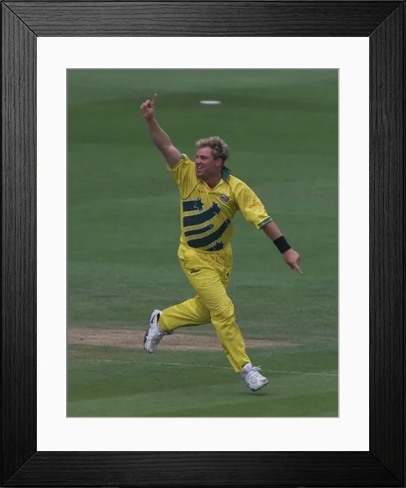 Framed Print : Shane Warne Cricket World Cup Final 1999 June 1999 Shane Warne of Australia Framed Print : Shane Warne Cricket World Cup Final 1999 June 1999 Shane Warne of Australia