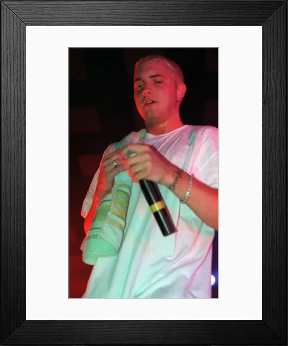 Framed Print : Eminem on stage at Glasgow Barrowlands November 1999