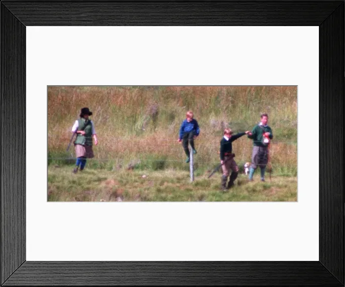 Framed Print : Prince Charles, Tiggy Legge Bourke, Prince William and Prince Harry shooting at Balmoral Framed Print : Prince Charles, Tiggy Legge Bourke, Prince William and Prince Harry shooting at Balmoral