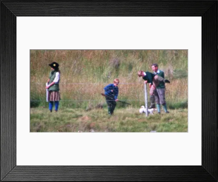 Framed Print : Prince Charles, Tiggy Legge Bourke, Prince William and Prince Harry shooting at Balmoral Framed Print : Prince Charles, Tiggy Legge Bourke, Prince William and Prince Harry shooting at Balmoral