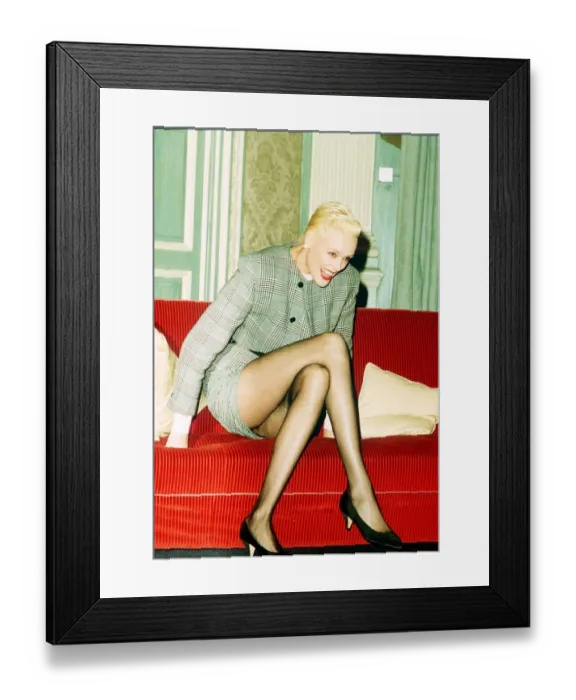 Framed Print : Brigitte Nielson actress at a press conference in London Framed Print : Brigitte Nielson actress at a press conference in London
