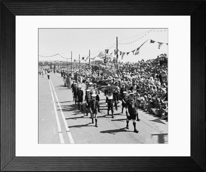 Framed Print : The annual Battle of Flowers carnival held on the Channel Island of Jersey Framed Print : The annual Battle of Flowers carnival held on the Channel Island of Jersey