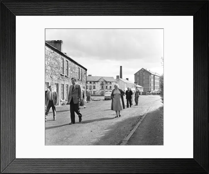 Framed Print : The centre of the village of Balnamore County Antrim with The Hale Martin spinning mill Framed Print : The centre of the village of Balnamore County Antrim with The Hale Martin spinning mill