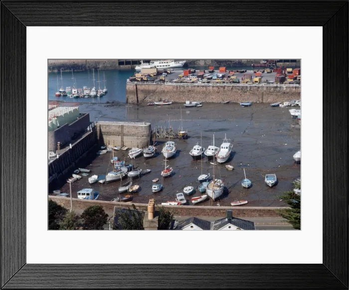 Framed Print : An aerial view of the harbour at St Helier on the Channel Island of Jersey Framed Print : An aerial view of the harbour at St Helier on the Channel Island of Jersey
