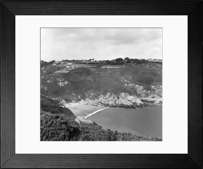 Framed Print : A view of Saints Bay on the island of Guernsey, Channel Islands. September 1965 Framed Print : A view of Saints Bay on the island of Guernsey, Channel Islands. September 1965