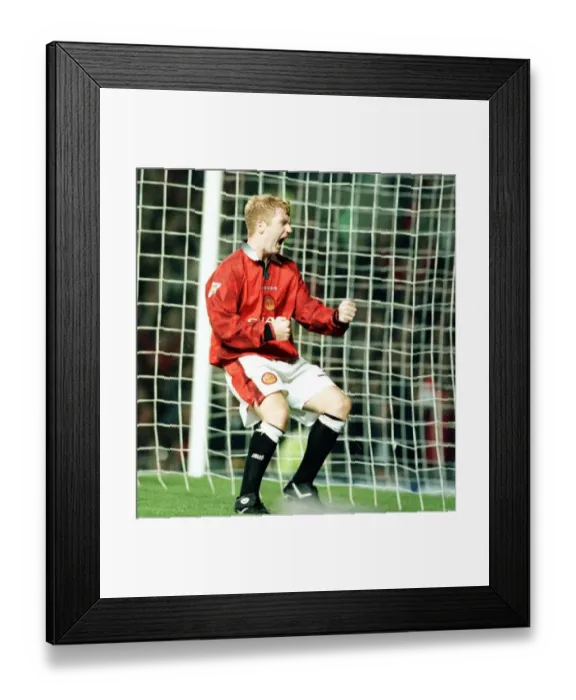 Framed Print : Manchester United v Chelsea Football September 1997 Paul Scholes Manchester United