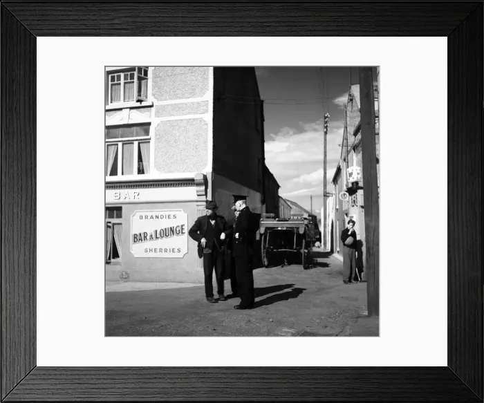 Framed Print : Scene outside Bar in Eire Circa 1950