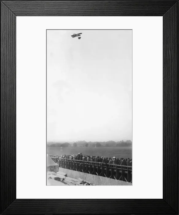 Framed Print : Pierre Verrier seen here taking off from Hendon airfield Framed Print : Pierre Verrier seen here taking off from Hendon airfield