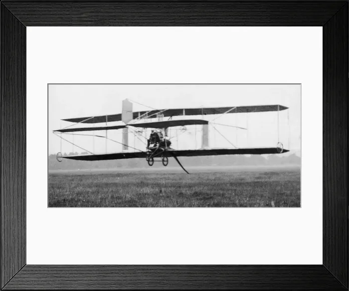 Framed Print : Samuel Franklin Cody seen here with his wife Lela Cody taking a flight at Laffan Framed Print : Samuel Franklin Cody seen here with his wife Lela Cody taking a flight at Laffan