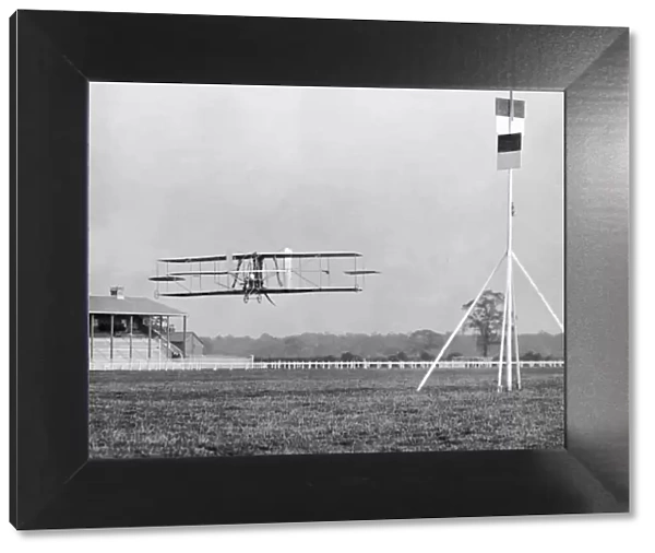Samuel Franklin Cody seen here during a flying display at Doncaster racecourse