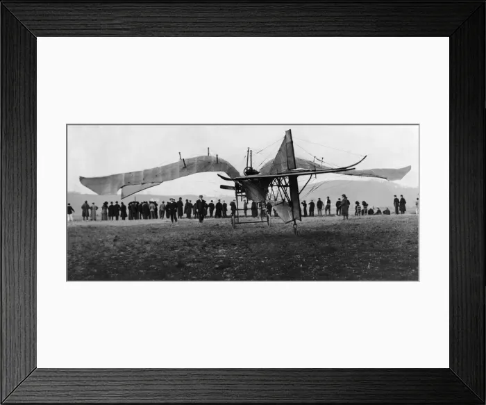 Framed Print : Louis Bleriot Olga monoplane seen here on the Biarritz flying grounds prior to