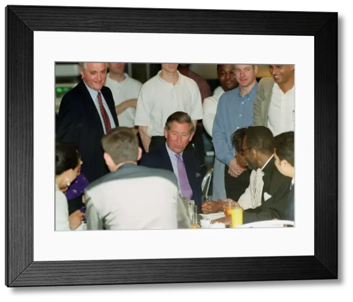 Framed Print : Prince Charles visits the scene of the Soho bomb April 1999 Here he is chatting to Framed Print : Prince Charles visits the scene of the Soho bomb April 1999 Here he is chatting to
