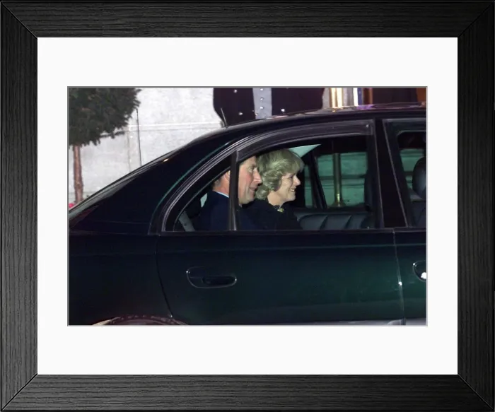 Framed Print : Prince Charles and Camila Parker Bowles January 1999 leave the Ritz Hotel in Framed Print : Prince Charles and Camila Parker Bowles January 1999 leave the Ritz Hotel in