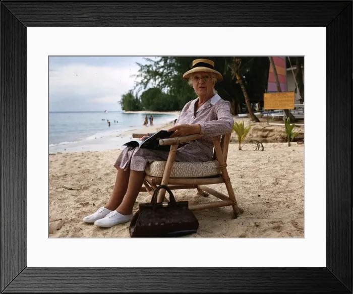 Framed Print : Actress Joan Hickson pictured during the filming of the BBC adaptation of the Agatha Framed Print : Actress Joan Hickson pictured during the filming of the BBC adaptation of the Agatha