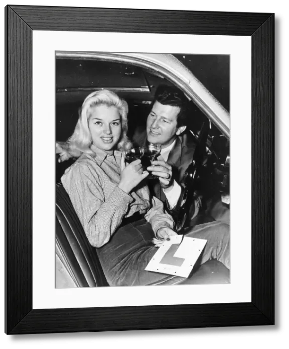 Framed Print : Diana Dors Actress With Her Ex Husband Framed Print : Diana Dors Actress With Her Ex Husband