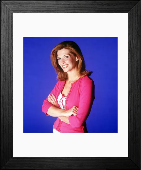 Framed Print : Samantha Giles December 1999 Actress who plays character Bernice Blackstock in Emmerdale