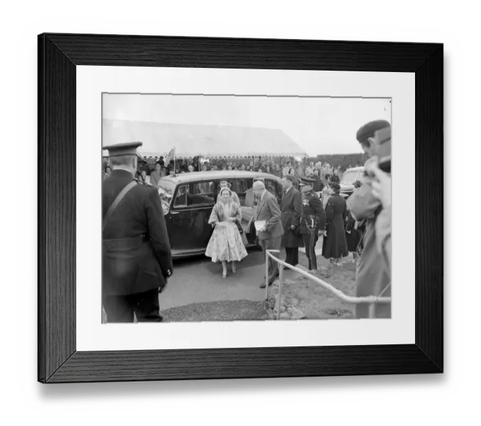 Framed Print : Princess Margaret seen at the start of her tour of South Wales July 1954 Neg