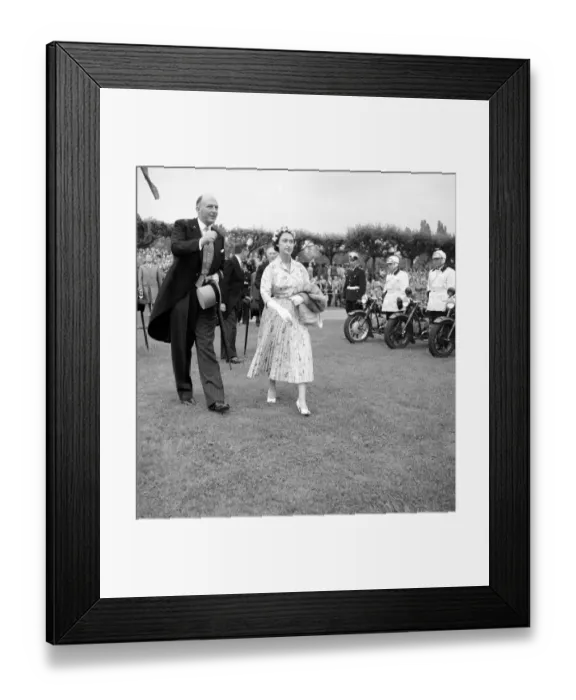 Framed Print : Princess Margaret seen here on the first day of her tour of West Germany July 1954 Framed Print : Princess Margaret seen here on the first day of her tour of West Germany July 1954