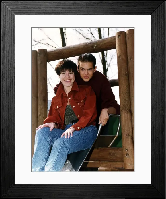 Framed Print : Linda Hartley Actress and Christian Schmid both from the TV series Neighbours Framed Print : Linda Hartley Actress and Christian Schmid both from the TV series Neighbours