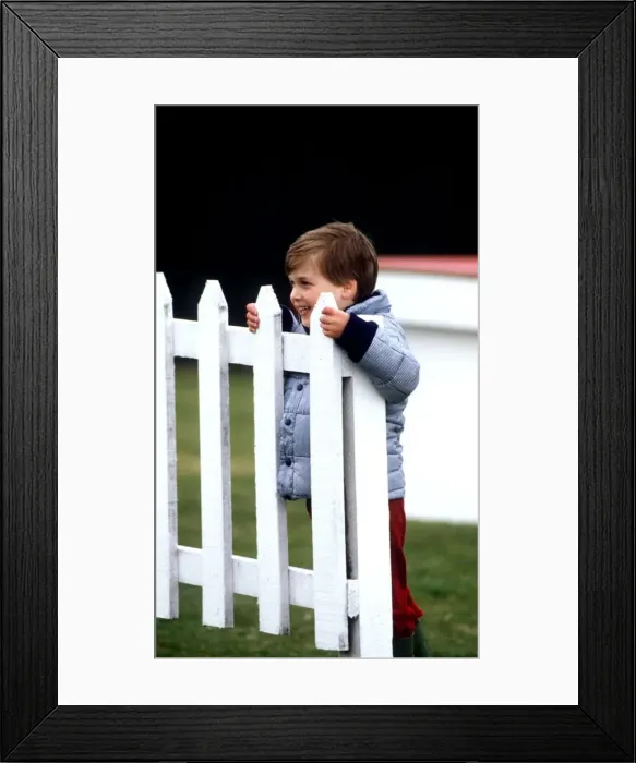 Framed Print : Prince William at polo at Smiths Lawn, WindsorI