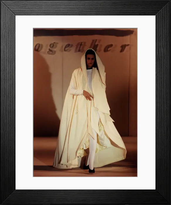 Framed Print : Yasmin Le Bon Model and wife of Simon Le Bon on the catwalk during British Fashion Week Framed Print : Yasmin Le Bon Model and wife of Simon Le Bon on the catwalk during British Fashion Week