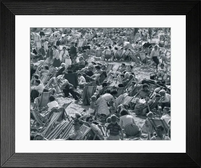 Framed Print : Seaside Beaches Scenes Bank Holiday August 1962 Margate