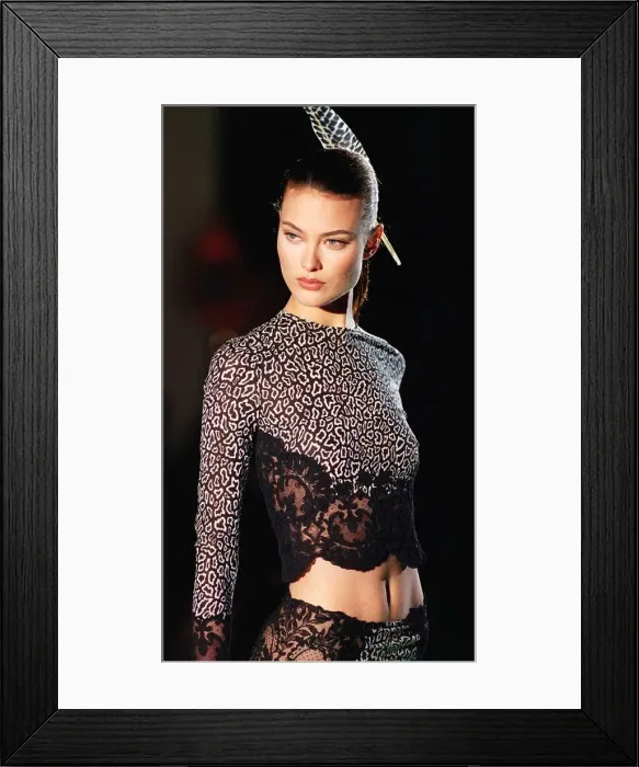 Framed Print : SHALOM MODELS VERSACE IN PARIS