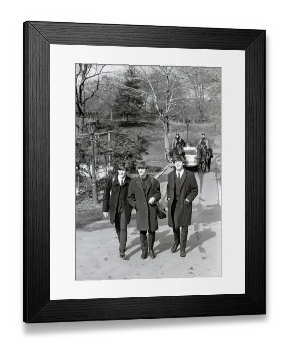 Framed Print : The Beatles in Central Park, New York February 1964 John Lennon Framed Print : The Beatles in Central Park, New York February 1964 John Lennon