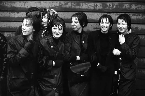 The Beatles November 1963 Fans outside Coventry Theatre waiting for their heroes