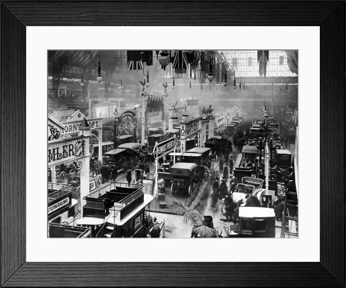 Framed Print : General view of the 1905 Motor Show held in Olympia 24th November 1905 Framed Print : General view of the 1905 Motor Show held in Olympia 24th November 1905