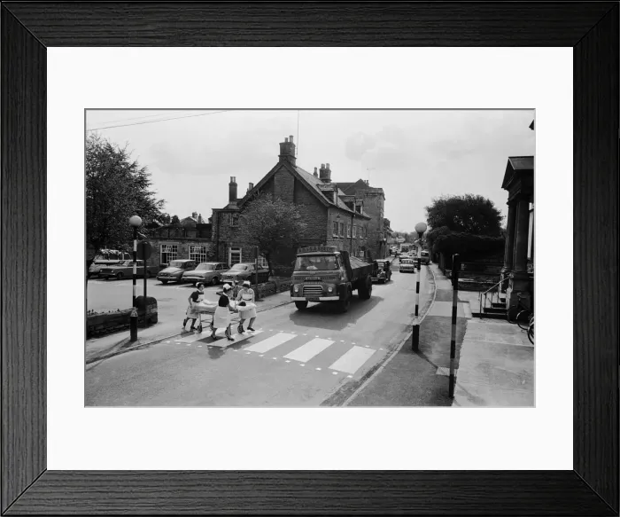 Framed Print : Student nurse Anne Luce, Nurse Betty de Silva (glasses Framed Print : Student nurse Anne Luce, Nurse Betty de Silva (glasses