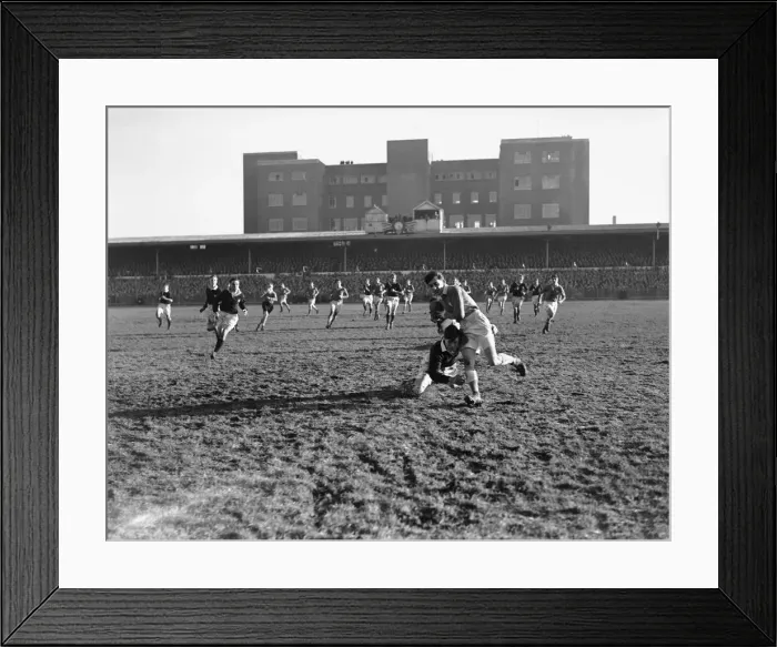 Framed Print : Wales v Scotland Five Nations Rugby Championship Scottish defence makes a desperate Framed Print : Wales v Scotland Five Nations Rugby Championship Scottish defence makes a desperate