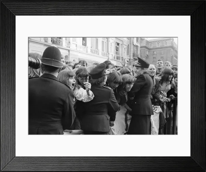 Framed Print : Royal premiere of The Beatles new film Help! at the London Pavillion in Piccadilly circus Framed Print : Royal premiere of The Beatles new film Help! at the London Pavillion in Piccadilly circus