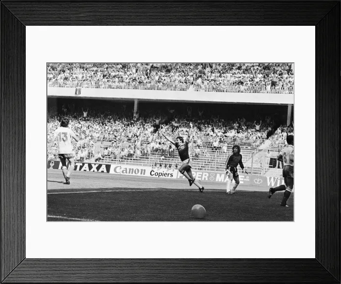 Framed Print : 1982 World Cup Finals Group Four match in Bilbao, Spain. England 3 v France 1 Framed Print : 1982 World Cup Finals Group Four match in Bilbao, Spain. England 3 v France 1