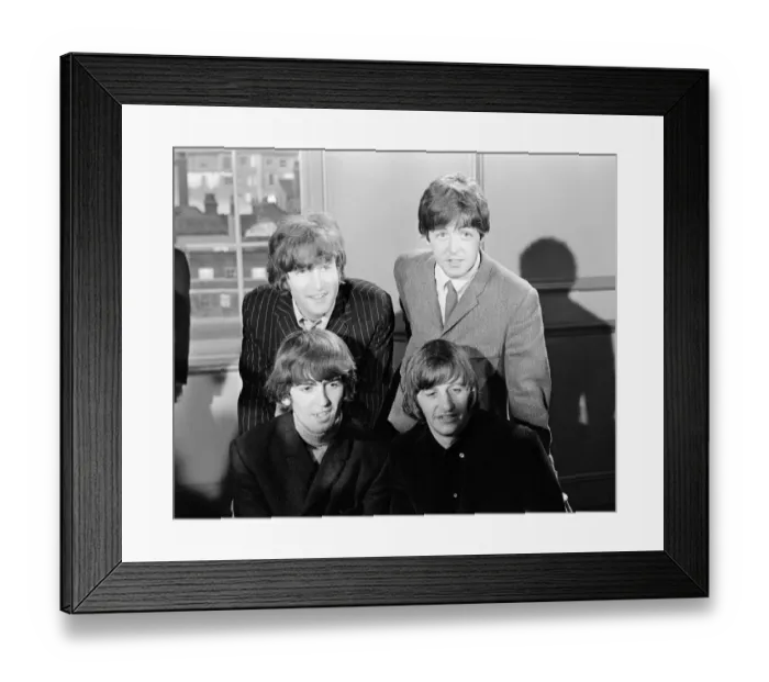 Framed Print : The Beatles hold a news press conference after it was released, this morning Framed Print : The Beatles hold a news press conference after it was released, this morning