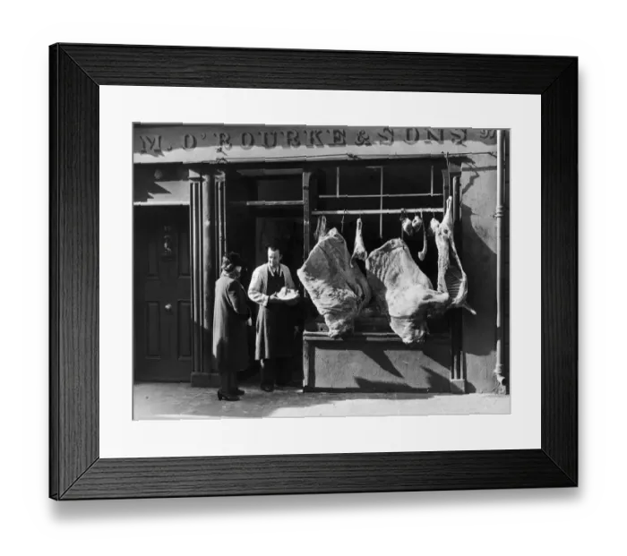 Framed Print : There is no shortage of meat in Eire. Our picture shows