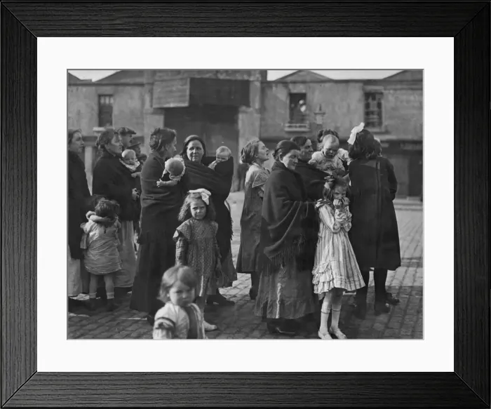 Framed Print : A group of Irish mothers and their babies listening to speeches from the Panel Coalition Framed Print : A group of Irish mothers and their babies listening to speeches from the Panel Coalition