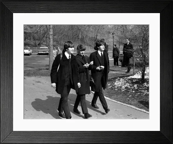 Framed Print : The Beatles February 1964 John Lennon, Ringo Starr and Paul McCartney