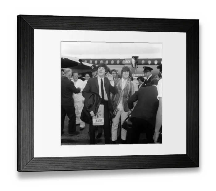 Framed Print : The Beatles arrive at Heathrow from Stockholm after shows in Sweden Framed Print : The Beatles arrive at Heathrow from Stockholm after shows in Sweden