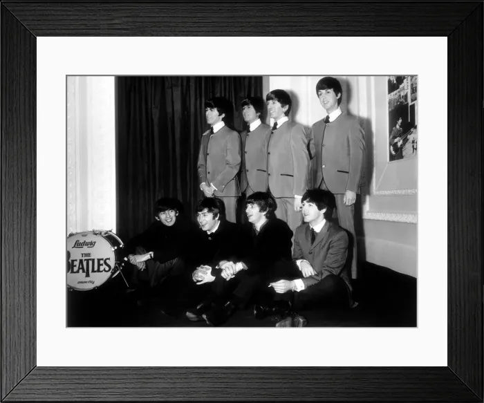 Framed Print : The Beatles left to right: George Harrison, John Lennon Framed Print : The Beatles left to right: George Harrison, John Lennon