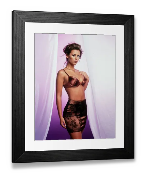 Framed Print : Push up bra, brocade skirt and choker from Top Shop, August 1997