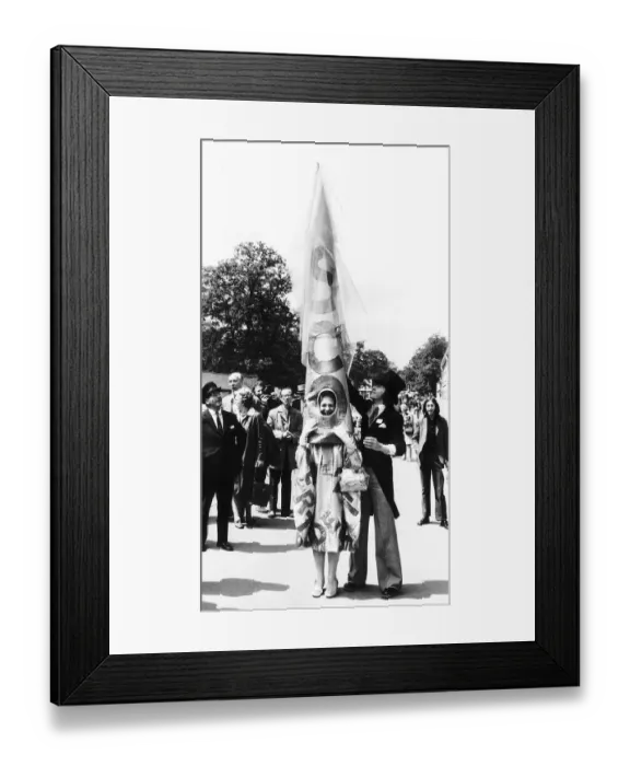 Framed Print : Gertrude Shilling in conical hat at Royal Ascot in June 1972 Framed Print : Gertrude Shilling in conical hat at Royal Ascot in June 1972