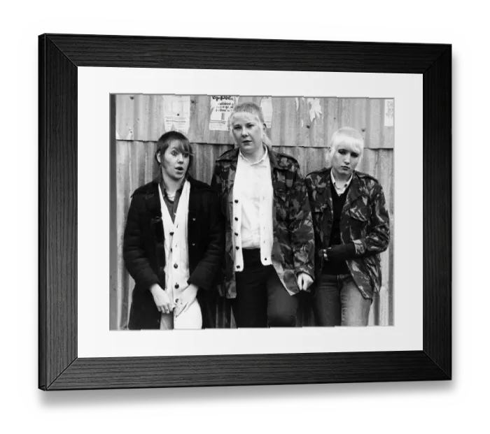 Framed Print : Skinhead girls 1983