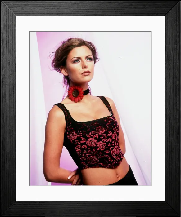Framed Print : Velour bodice from Marks and Spencer Fashion, August 1997 Flower from Internacionale Framed Print : Velour bodice from Marks and Spencer Fashion, August 1997 Flower from Internacionale